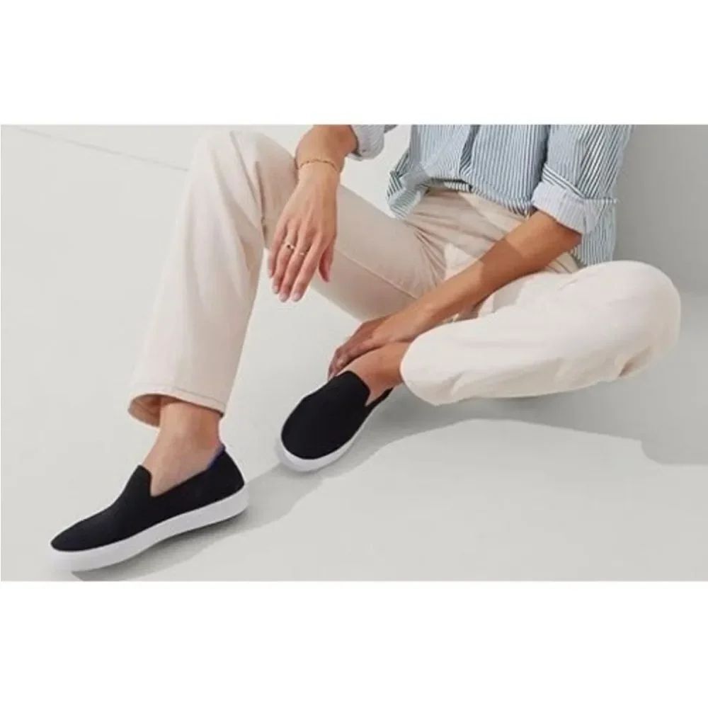 Rothy's Black The Original Slip-On Sneakers Women Size 9.5
